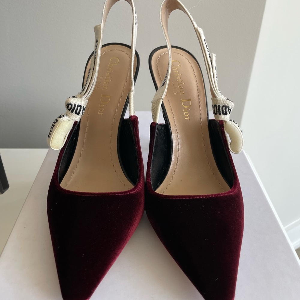 Dior J’Adior Slingback Heels Deep Amaran 34.5 - Picture 4 of 12
